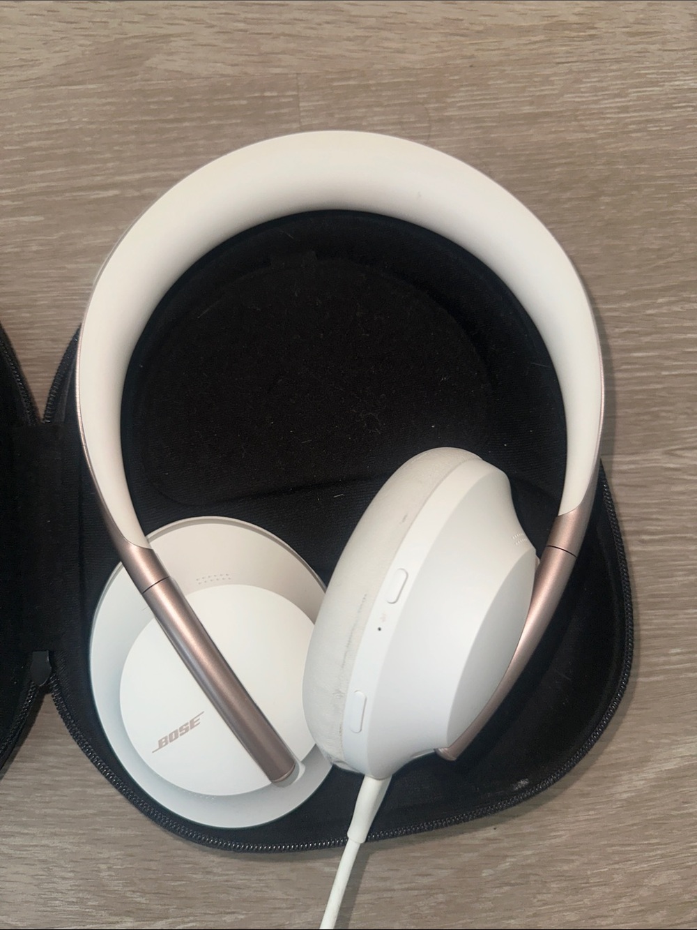 Bose NC 700 Over-Ear Wireless Headphones — White with Rose Gold Accents
